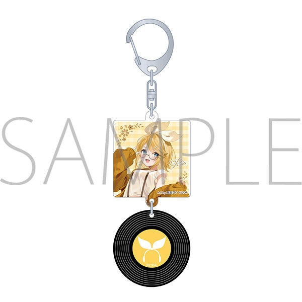 (Goods - Keychain) Hatsune Miku Series Record Style Keychain Leisure Festival B Kagamine Rin