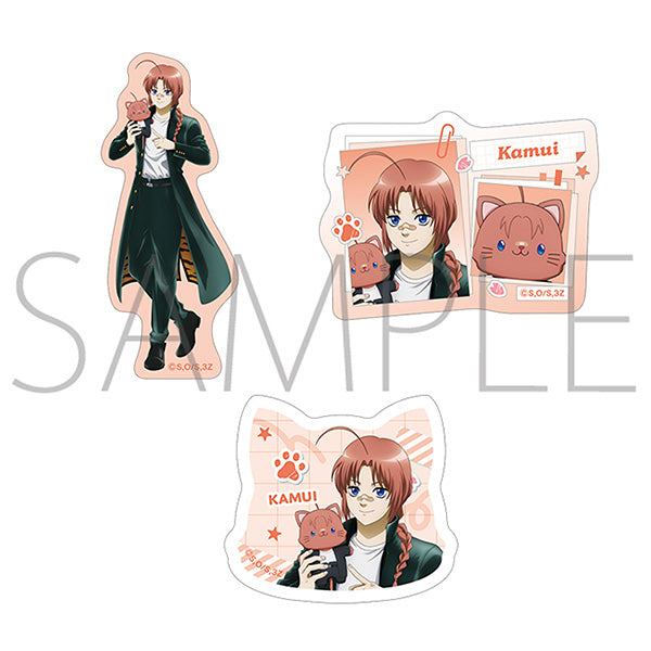 (Goods - Sticker) Class 3-Z GINPACHI SENSEI withCAT Sticker Set Kamui