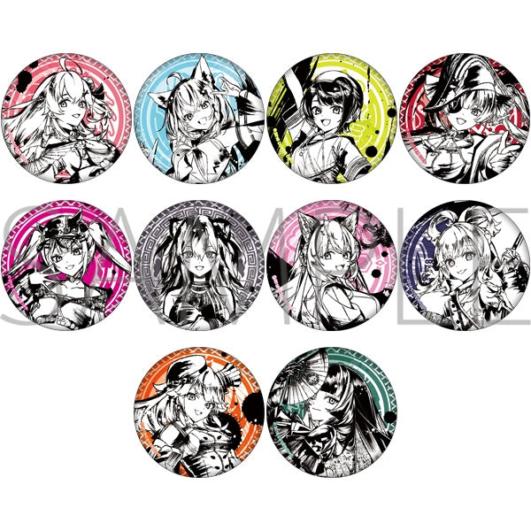 (Goods - Badge) hololive Character Badge Collection - Ink Painting ver.A Life-Size (Blind Box -Single)
