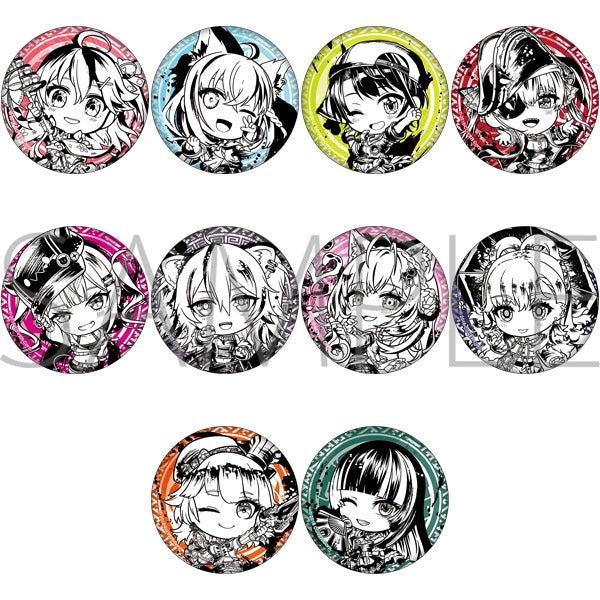 (Goods - Badge) hololive Character Badge Collection - Ink Painting ver.B Chibi (Blind Box -Single)