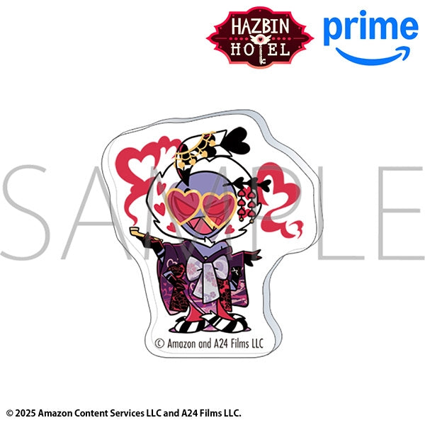 (Goods - Badge) Hazbin Hotel Acrylic Pin - Valentino (Kimono) Chibi