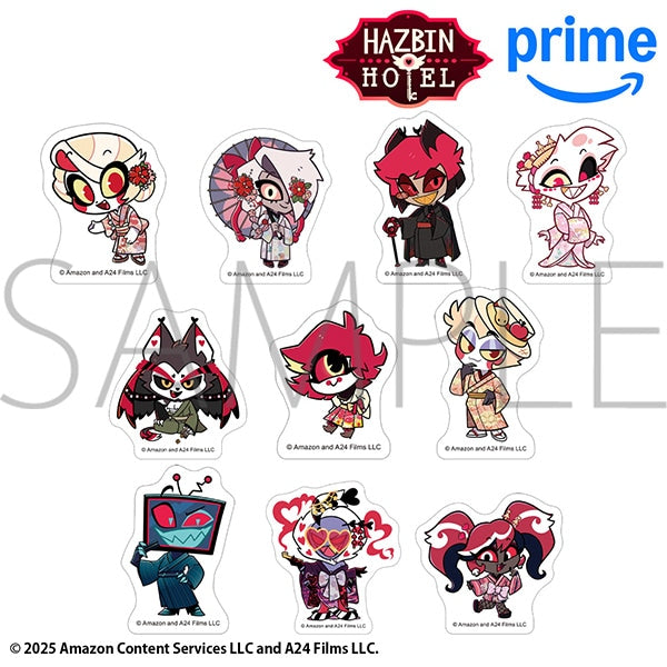 (Goods - Sticker) Hazbin Hotel Sticker - Valentino (Kimono) Chibi