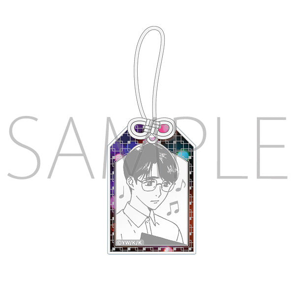 (Goods - Keychain) Let's Go Karaoke! Acrylic Omamori (Good Luck Charm) Style Keychain Satomi Oka