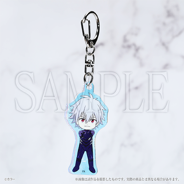 (Goods - Keychain) EVANGELION Aurora Acrylic Keychain Chibi Kaworu Nagisa: Black Suit / Rebuild of Evangelion