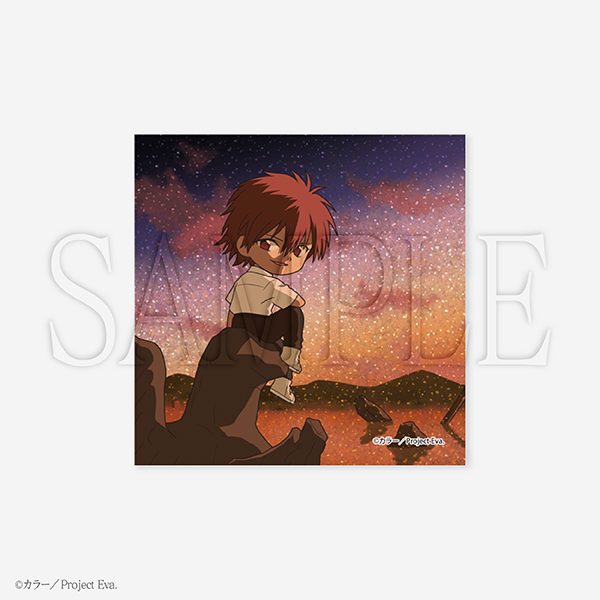 (Goods - Sticker) EVANGELION Glitter Sticker Chibi Kaworu Nagisa: Sunset / Neon Genesis Evangelion