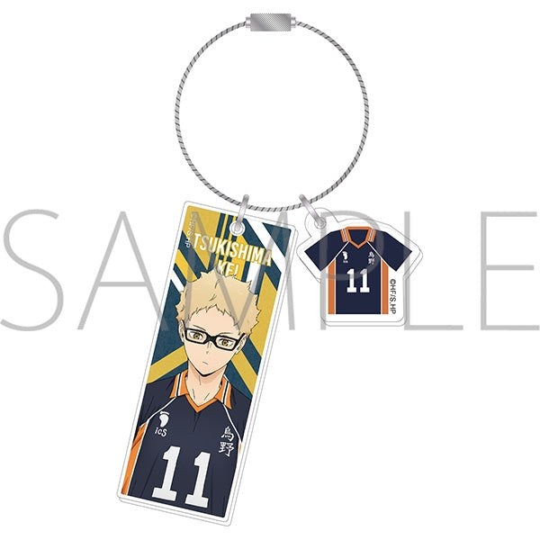 (Goods - Keychain) Haikyu!! Double Acrylic keychain Kei Tsukishima Everyone’s Jersey Numbers!