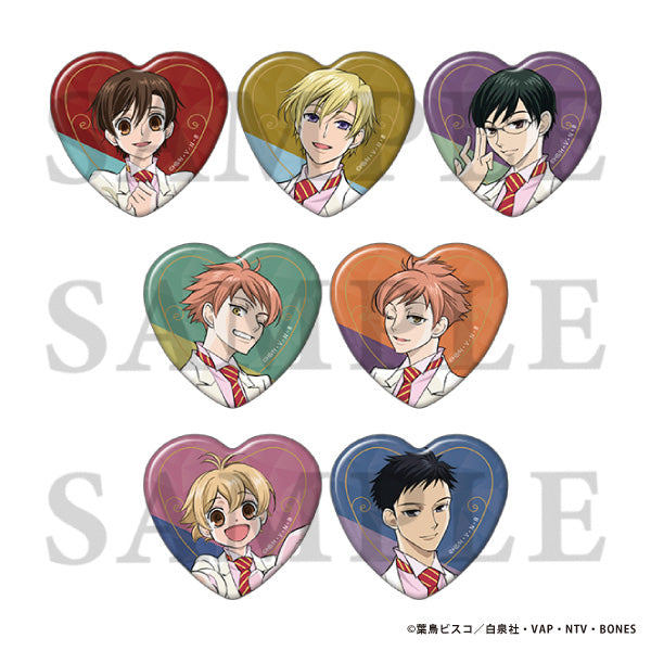 (Goods - Badge) Ouran High School Host Club Trading Heart-shaped Button Badge / Welcome! (Blind Box -Single)