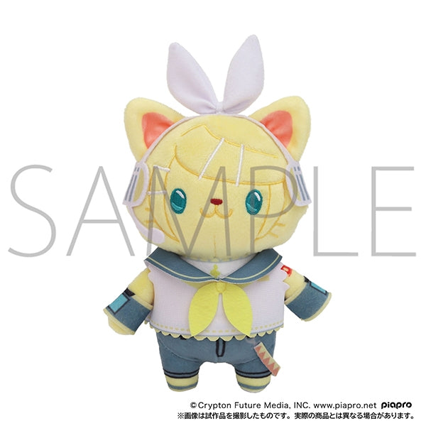 (Goods - Keychain) Hatsune Miku Series withCAT Plush Keychain w/ Eye Mask - Kagamine Rin