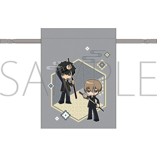 (Goods - Drawstring Pouch) Gintama the Movie: Yoshiwara in Flames - Drawstring Pouch Hijikata & Okita