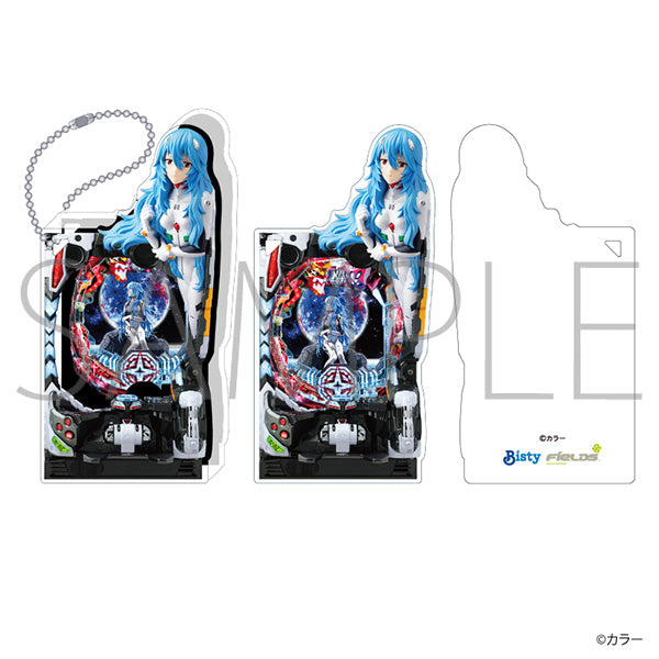 (Goods - Keychain) Evangelion Acrylic Block Keychain Pachinko Shin Evangelion Type Rei