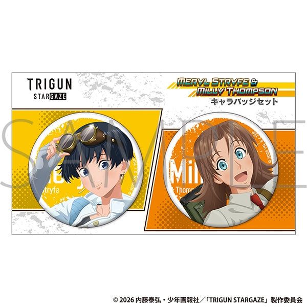 (Goods - Badge) TRIGUN STARGAZE Character Badge Set - Milly Thompson & Milly Thompson