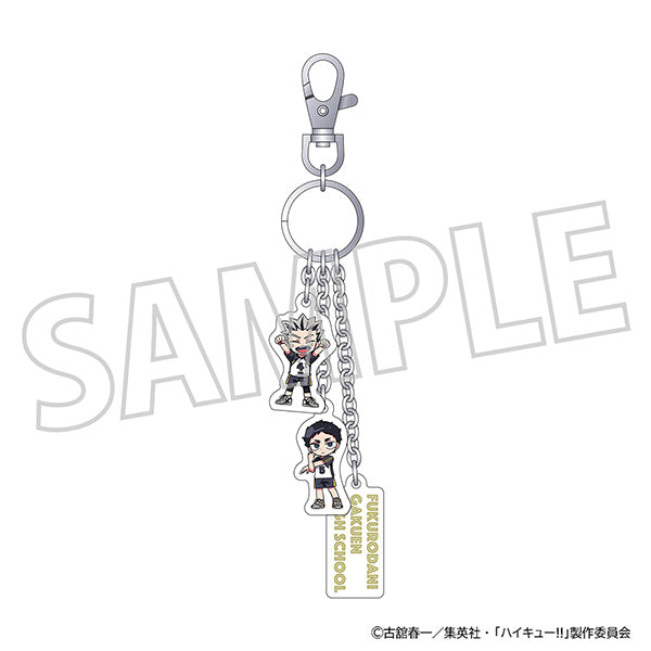 (Goods - Keychain) Haikyu!! Three Piece Keychain Kotaro Bokuto, Keiji Akaashi