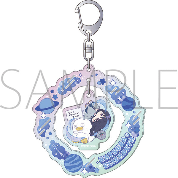 (Goods - Keychain) Gintama Acrylic Keychain - Pastel Pop Kotaro Katsura & Elizabeth