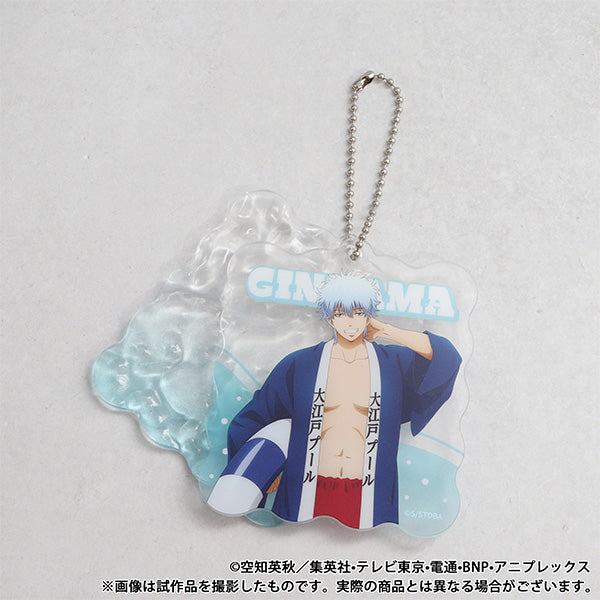 (Goods - Keychain) Gintama Acrylic Keychain / Gintoki Sakata Pool
