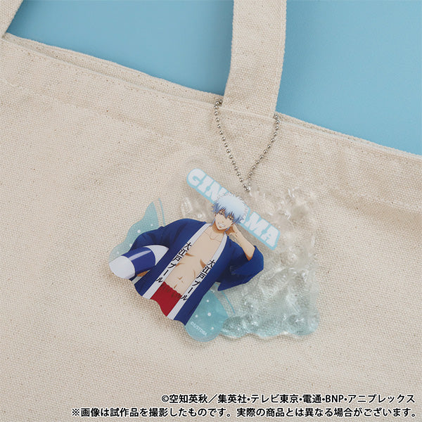 (Goods - Keychain) Gintama Acrylic Keychain / Gintoki Sakata Pool