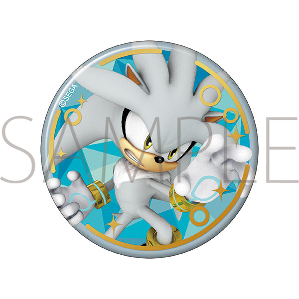 (Goods - Badge) Sonic X Foil-Stamped Badge Silver