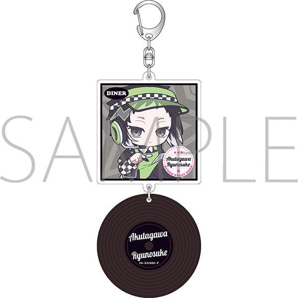(Goods - Keychain) Bungo Stray Dogs Record Style Acrylic Keychain / Ryunosuke Akutagawa Pastel Pop
