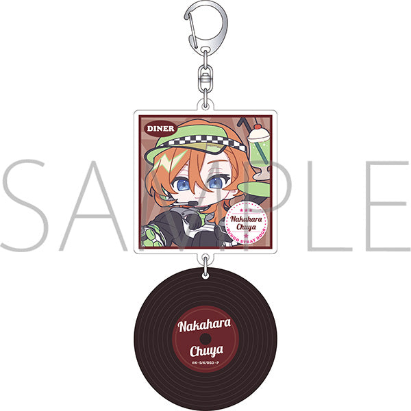 (Goods - Keychain) Bungo Stray Dogs Record Style Acrylic Keychain / Chuya Nakahara Pastel Pop