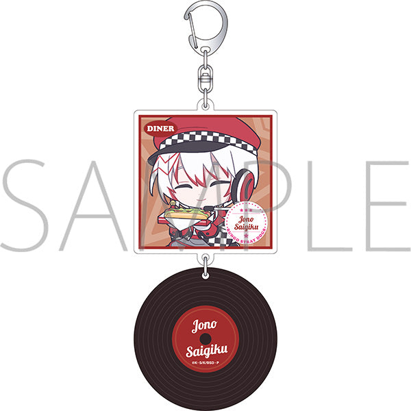 (Goods - Keychain) Bungo Stray Dogs Record Style Acrylic Keychain / Saigiku Jono Pastel Pop