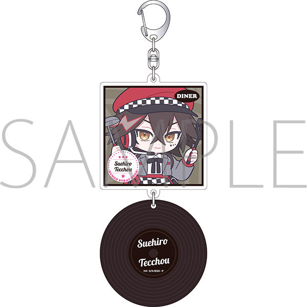 (Goods - Keychain) Bungo Stray Dogs Record Style Acrylic Keychain / Tetcho Suehiro Pastel Pop