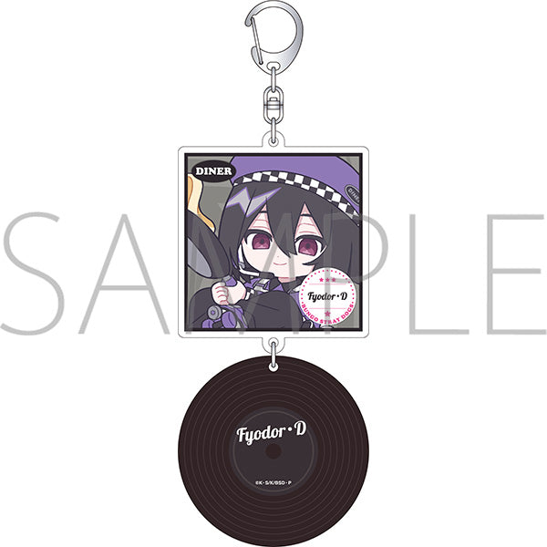 (Goods - Keychain) Bungo Stray Dogs Record Style Acrylic Keychain / Fyodor D Pastel Pop