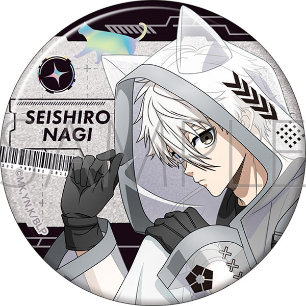 (Goods - Badge) Blue Lock Season 2 Big Glitter Button Badge / Seishiro Nagi Cyber Cat