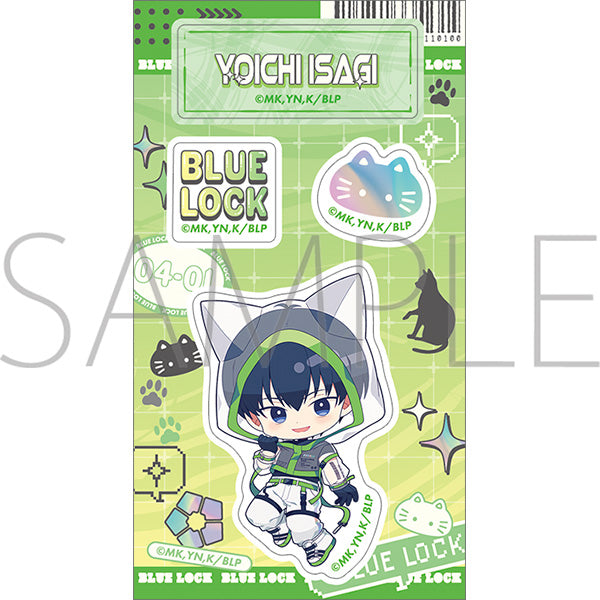 (Goods - Sticker) Blue Lock Season 2 Acrylic Die-cut Sticker / Yoichi Isagi Cyber Cat
