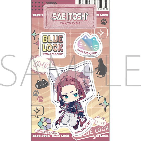 (Goods - Sticker) Blue Lock Season 2 Acrylic Die-cut Sticker / Sae Itoshi Cyber Cat