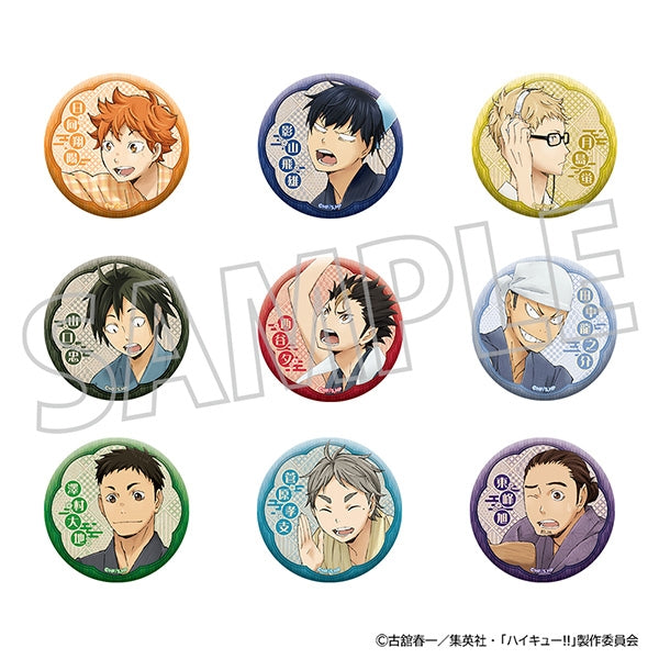 (Goods - Badge) Haikyu!! Washi-style Chara Badge Collection (Blind Box -Single)