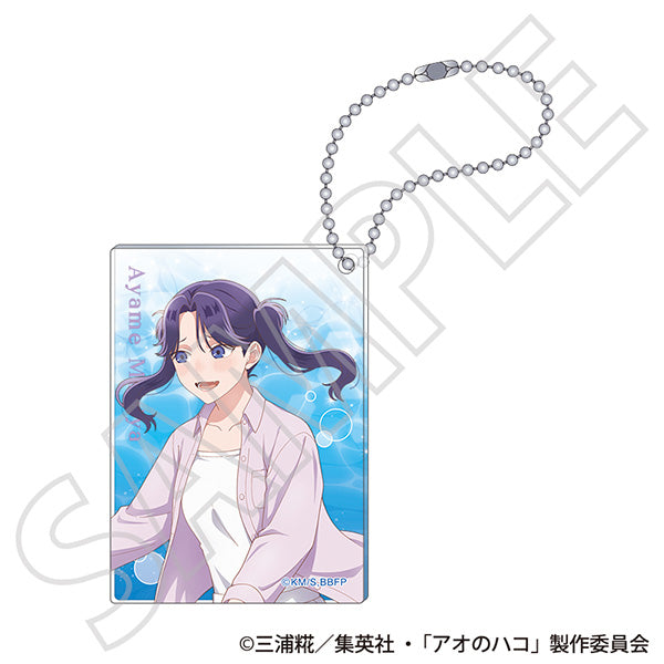 (Goods - Keychain) Blue Box Acrylic Block Keychain / Ayame Moriya ～Summer Colors～