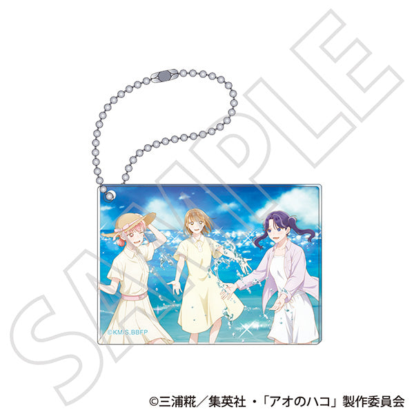 Goods - Keychain) Blue Box Acrylic Block Keychain / Ensemble Visual ～
