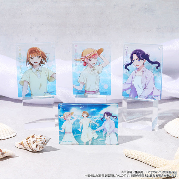(Goods - Keychain) Blue Box Acrylic Block Keychain / Ensemble Visual ～Summer Colors～