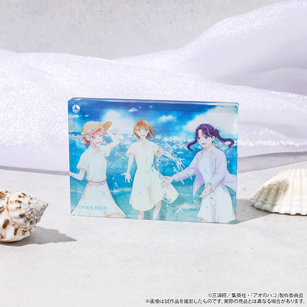 (Goods - Keychain) Blue Box Acrylic Block Keychain / Ensemble Visual ～Summer Colors～