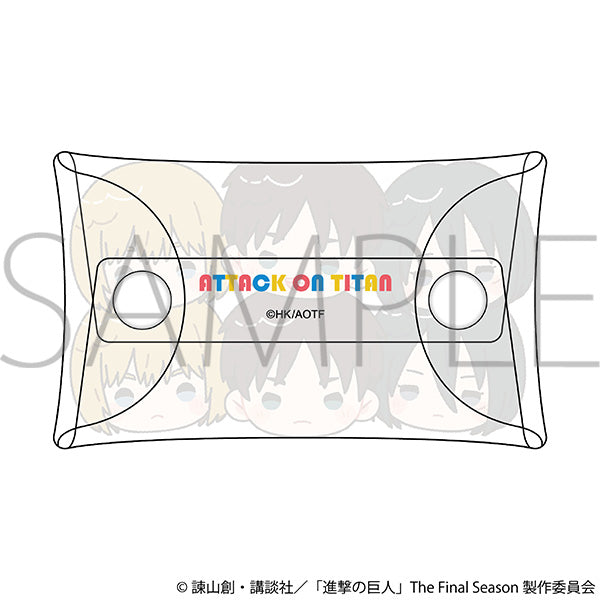 (Goods - Pouch) Attack on Titan Clear Pouch w/Carabiner / Eren, Mikasa, Armin