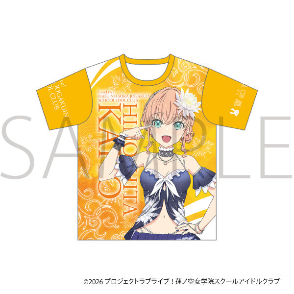 (Goods - Shirt) Love Live! Hasu no Sora Jogakuin School Idol Club Full Graphic T-shirt / Kaho Hinoshita