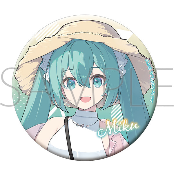 (Goods - Badge) Hatsune Miku Series Glitter Button Badge / Hatsune Miku