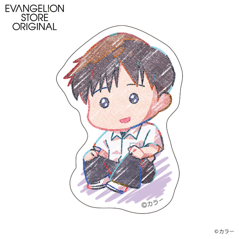 (Goods - Sticker) Evangelion EVA STORE Original Die-cut Sticker - Shinji (Pencil Art)