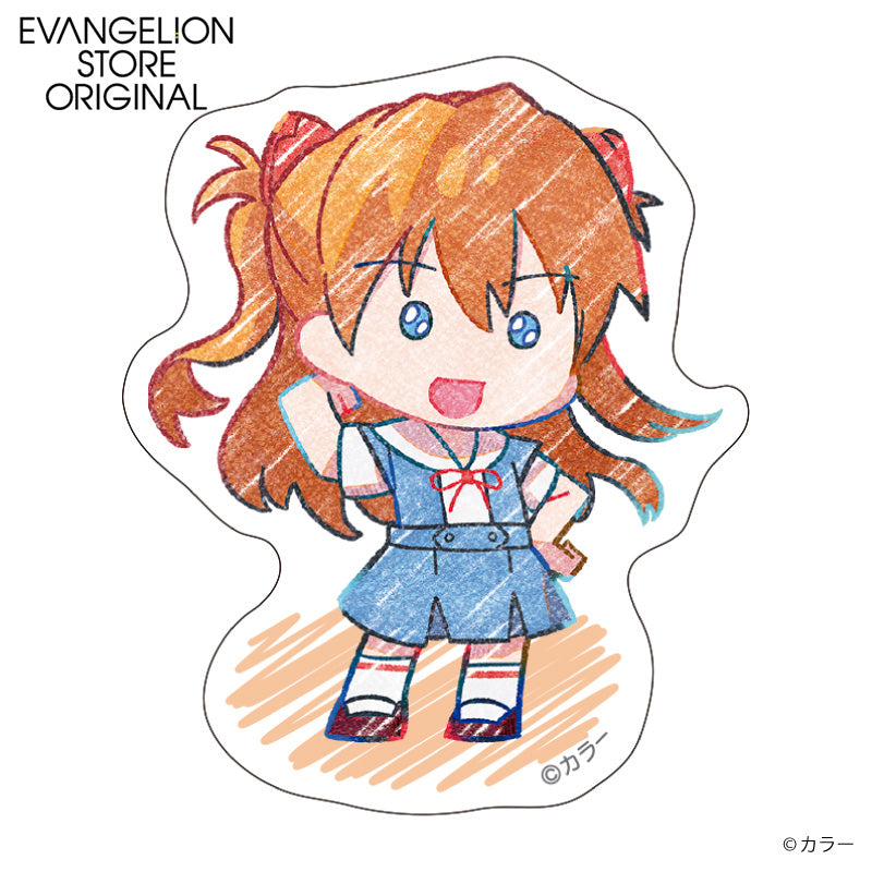 (Goods - Sticker) Evangelion EVA STORE Original Die-cut Sticker - Asuka (Pencil Art)