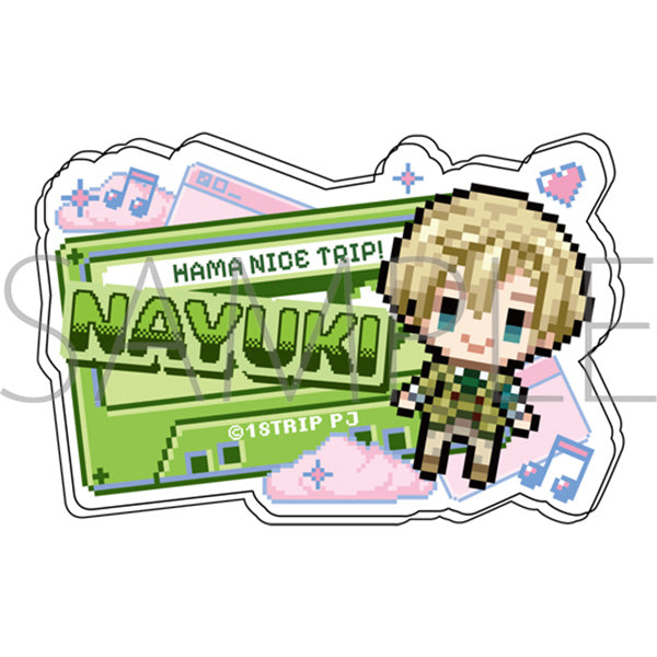 (Goods - Badge) 18TRIP Onamae Acrylic Badge / Nayuki Kitakata Pixel Art
