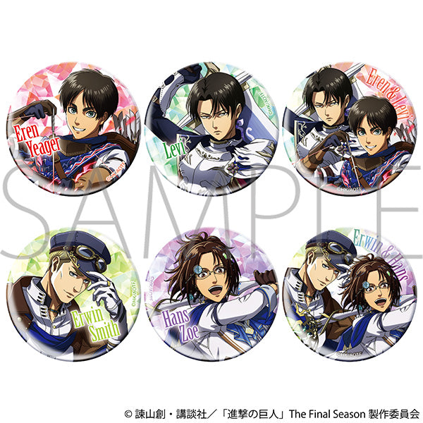 (Goods - Badge) Attack on Titan Glitter Chara Badge Collection (Blind Box -Single)