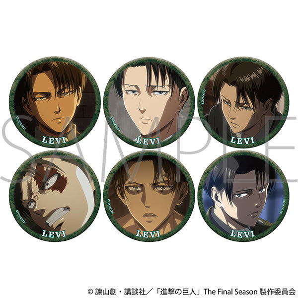 (Goods - Badge) Attack on Titan Lots of Levi Chara Badge Collection (Blind Box -Single)