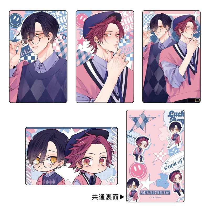 (Goods - Card) Kadokawa BL Fair Trading Card Set PINK/NAVY TRAD. CLUB Ver. Neko wa Nekorashiku Are