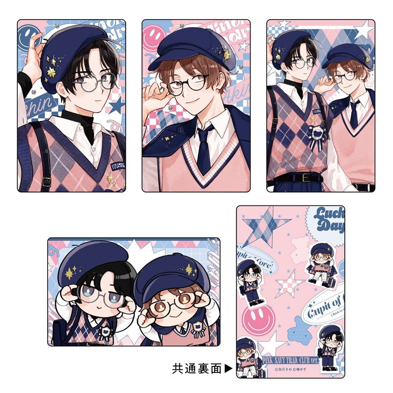(Goods - Card) Kadokawa BL Fair Trading Card Set PINK/NAVY TRAD. CLUB Ver. Minato's Laundromat