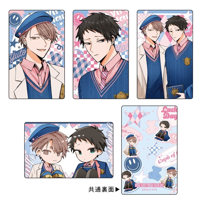 (Goods - Card) Kadokawa BL Fair Trading Card Set PINK/NAVY TRAD. CLUB Ver. Yu to Haru