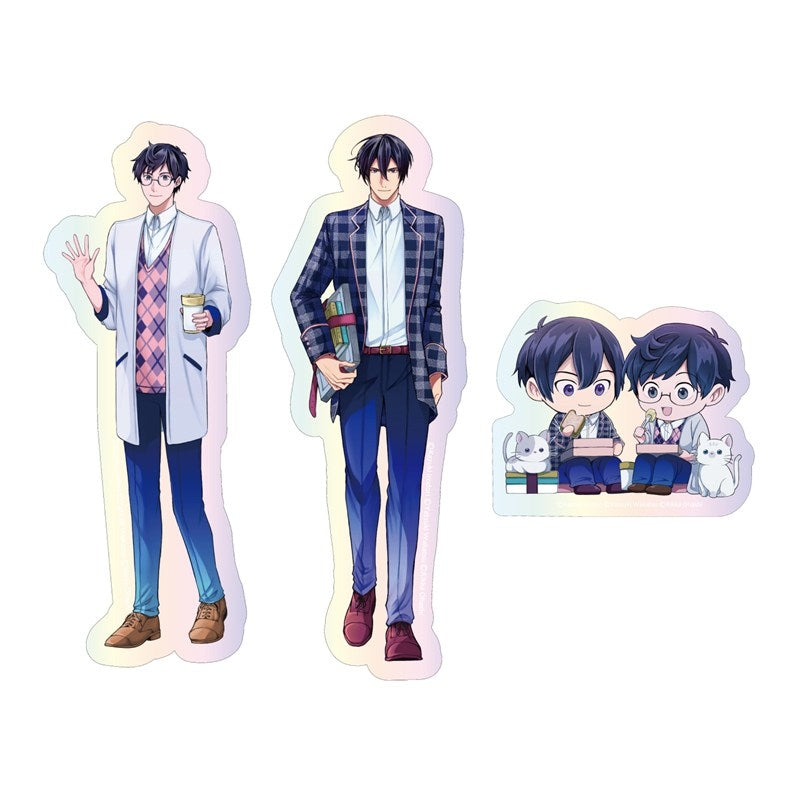 (Goods - Sticker) Kadokawa BL Fair Aurora Sticker Set PINK/NAVY TRAD. CLUB Ver. The Other World's Books Depend on the Bean Counter