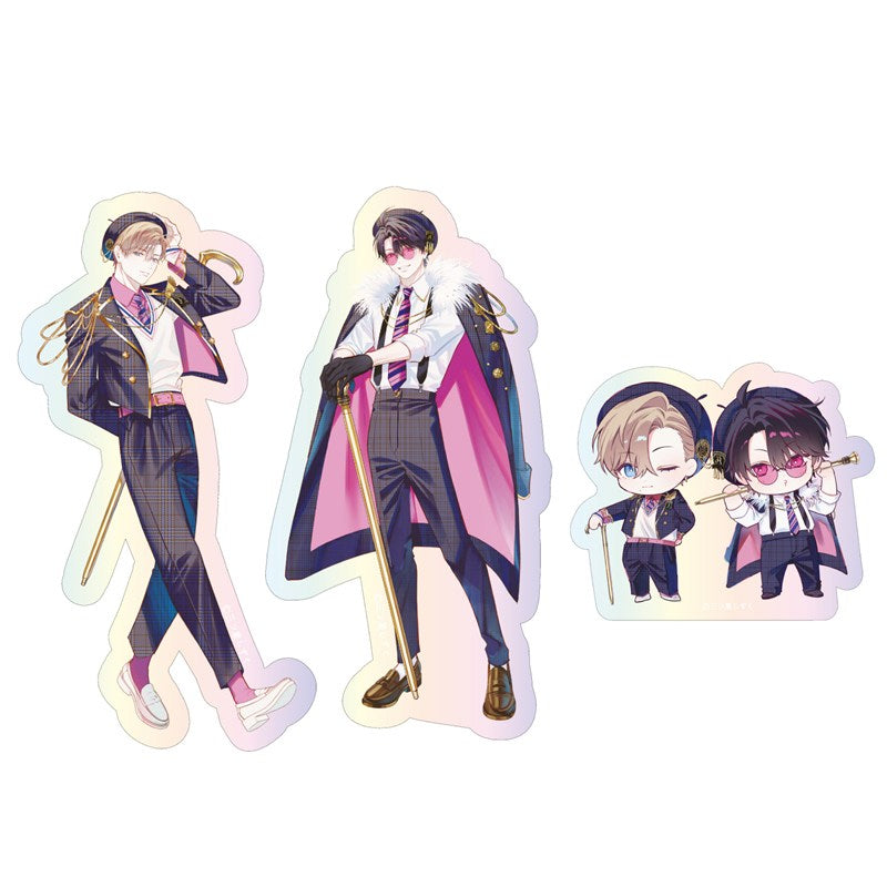 (Goods - Sticker) Kadokawa BL Fair Aurora Sticker Set PINK/NAVY TRAD. CLUB Ver. The End Credits Go All the Way to Hell