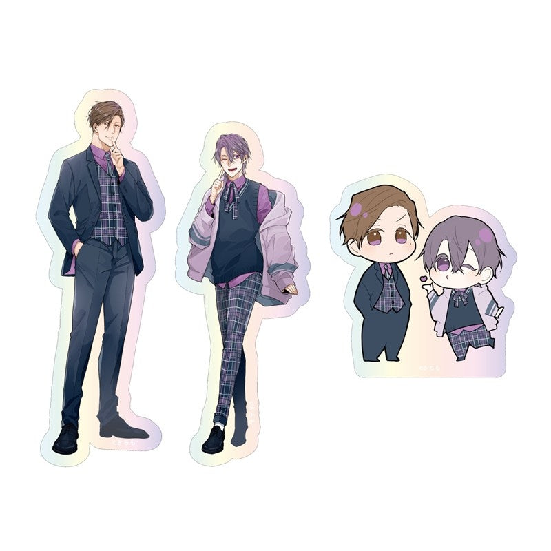 (Goods - Sticker) Kadokawa BL Fair Aurora Sticker Set PINK/NAVY TRAD. CLUB Ver. Sui mo Amai mo