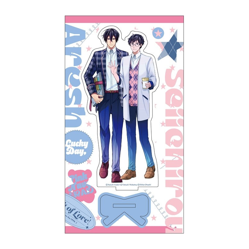 (Goods - Acrylic Stand) Kadokawa BL Fair Acrylic Stand PINK/NAVY TRAD. CLUB Ver. The Other World's Books Depend on the Bean Counter