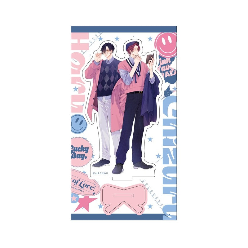 (Goods - Acrylic Stand) Kadokawa BL Fair Acrylic Stand PINK/NAVY TRAD. CLUB Ver. Neko wa Nekorashiku Are