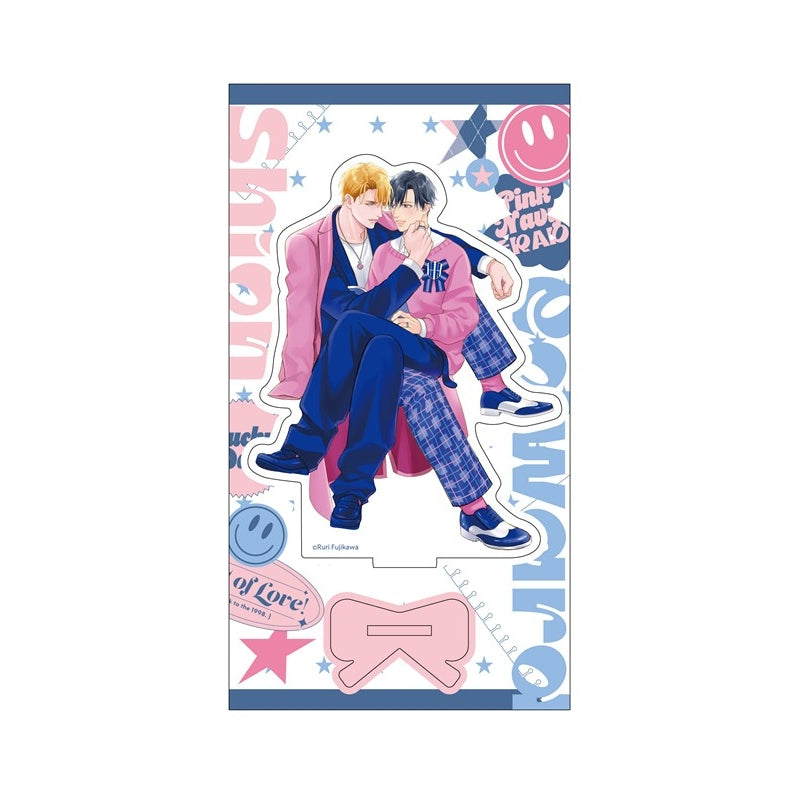 (Goods - Acrylic Stand) Kadokawa BL Fair Acrylic Stand PINK/NAVY TRAD. CLUB Ver. Bed in Rule